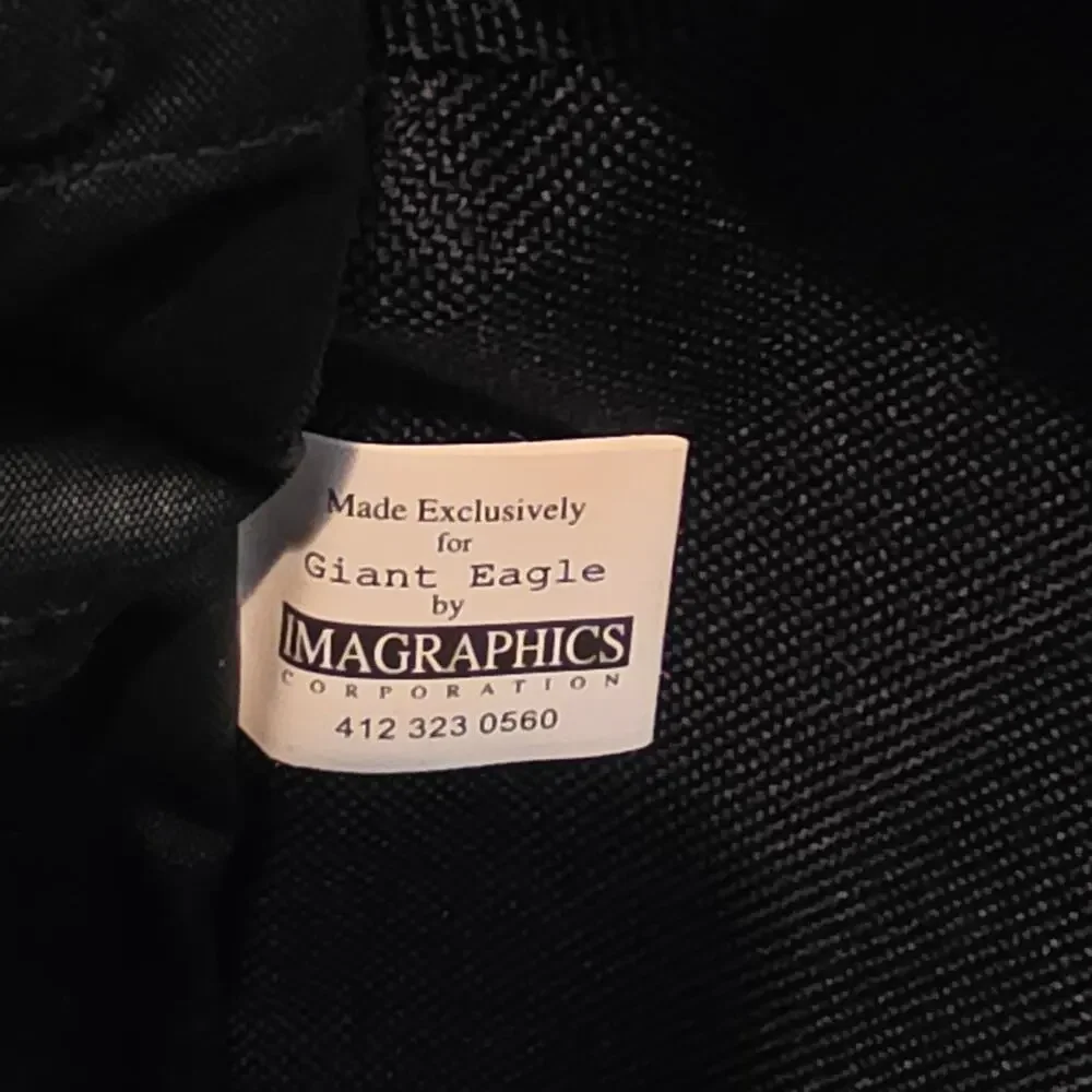Canvas Messenger Laptop Shoulder Bag by Giant Eagle Black NWT 14x12x4